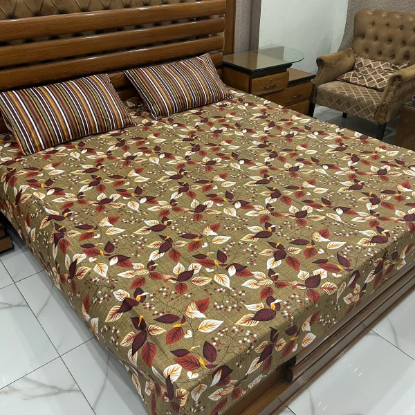 Rustic Leaf - 3 Pcs Bed Sheet